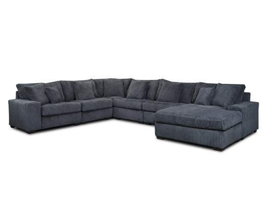 LIBBY CHARCOAL 6PC SECTIONAL (RAF CHAISE) - SOLD OUT!