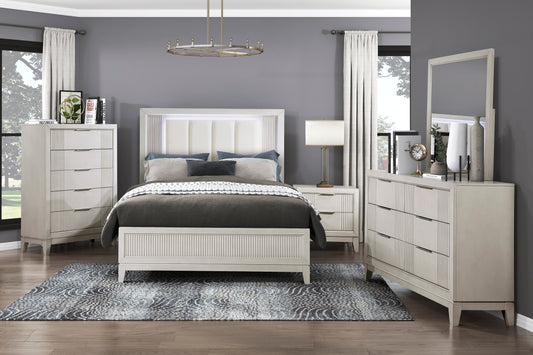 FLORENCE COLLECTION KING 4 PC BEDROOM SET (B,D,M,N)