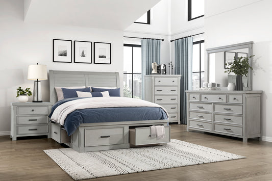 WILLOWBROOK COLLECTION KING 4 PC BEDROOM SET WITH STORAGE (B,D,M,N)