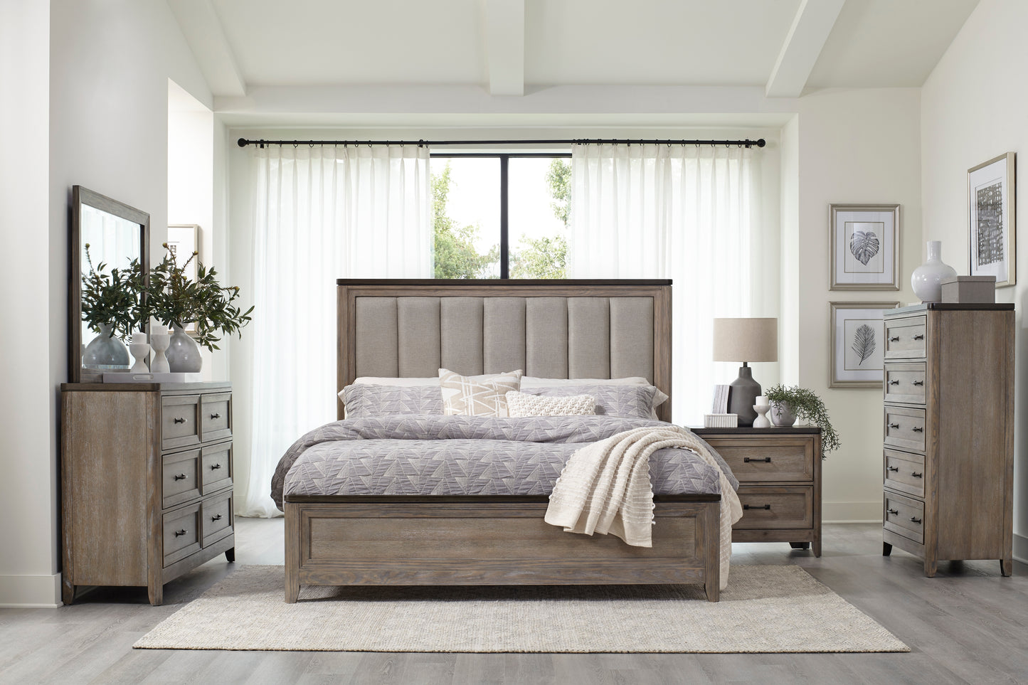 NEWELL COLLECTION QUEEN 4 PC BEDROOM SET (B,D,M,N)