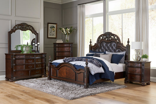 ADELINA COLLECTION KING 4 PC BEDROOM SET (B,D,M,N)