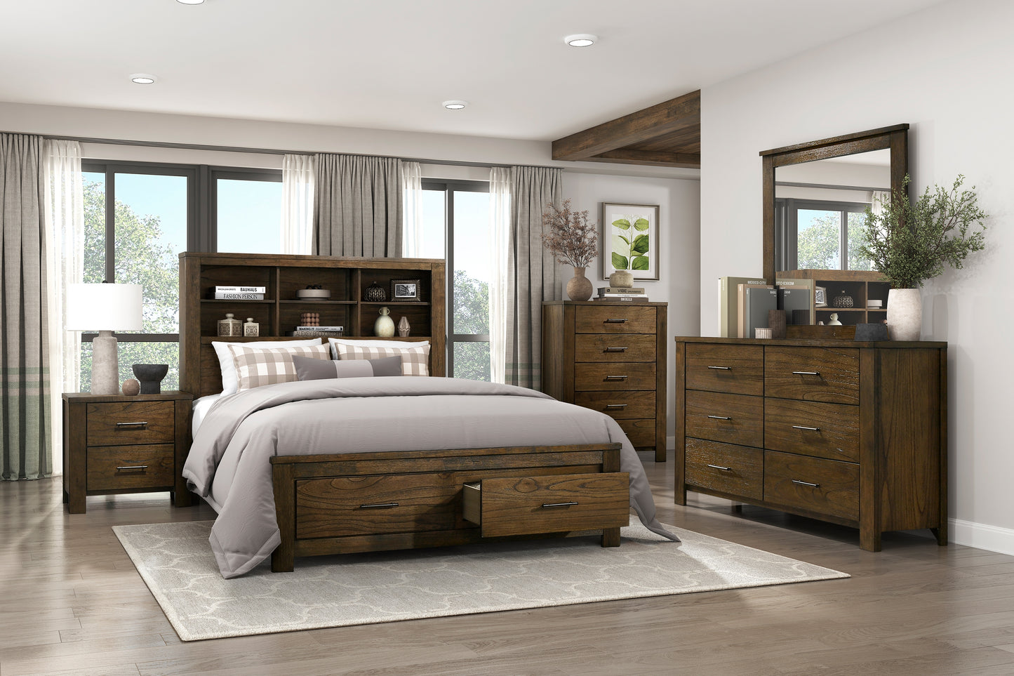 SULLIVAN COLLECTION QUEEN 4 PC BEDROOM SET WITH STORAGE (B,D,M,N)