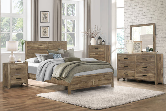 MANDAN COLLECTION QUEEN 4 PC BEDROOM SET (B,D,M,N)