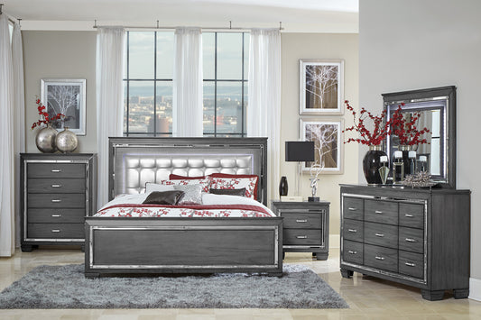 ALLURA COLLECTION KING 4 PC BEDROOM SET (B,D,M,N)