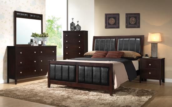 Carlton 4-piece Queen Bedroom Set Cappuccino (B,D,M,N)