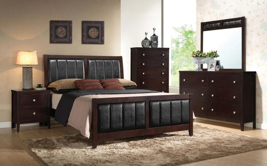 Carlton 4-piece Eastern King Bedroom Set Cappuccino (B,D,M,N)