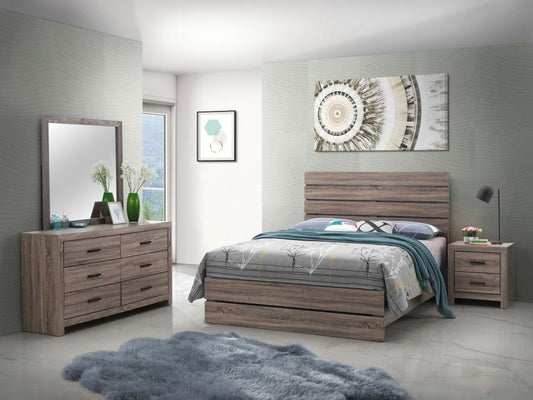 Brantford 4-piece Eastern King Bedroom Set Barrel Oak (B,D,M,N)