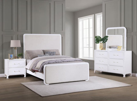 Anastasia 4-piece Queen Bedroom Set Pearl White (B,D,M,N)