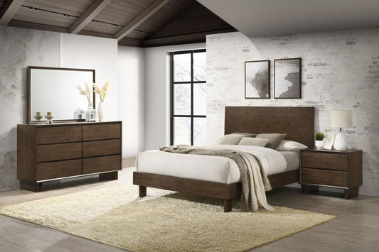 Glenwood 4-piece Queen Bedroom Set Warm Brown (B,D,M,N)