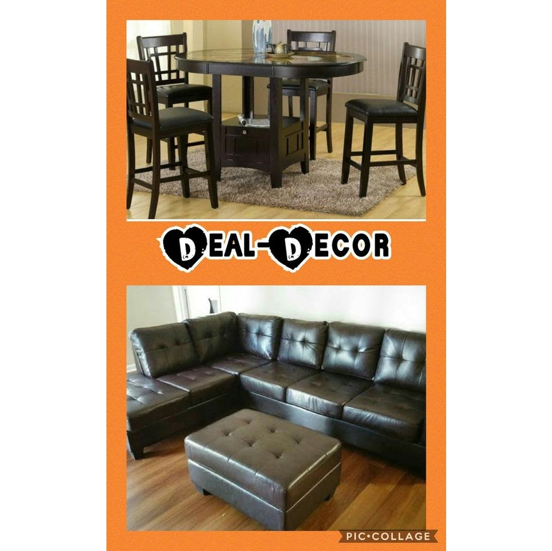 2300/7215 COMBO SECTIONAL W/OTTOMAN & 5PC DINING!