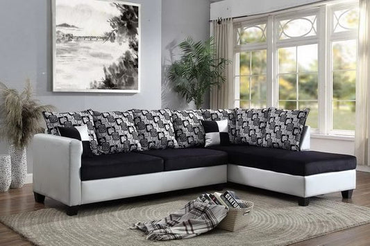 #2368 BLACK & SILVER MULTI-PILLOW SECTIONAL!!!