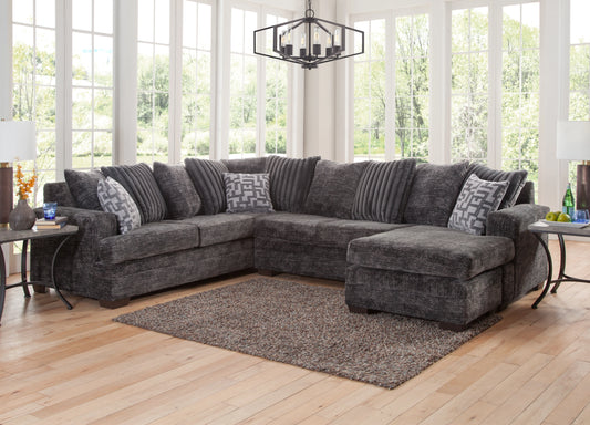 LARGE GALACTIC CHARCOAL SECTIONAL - SOLD OUT!