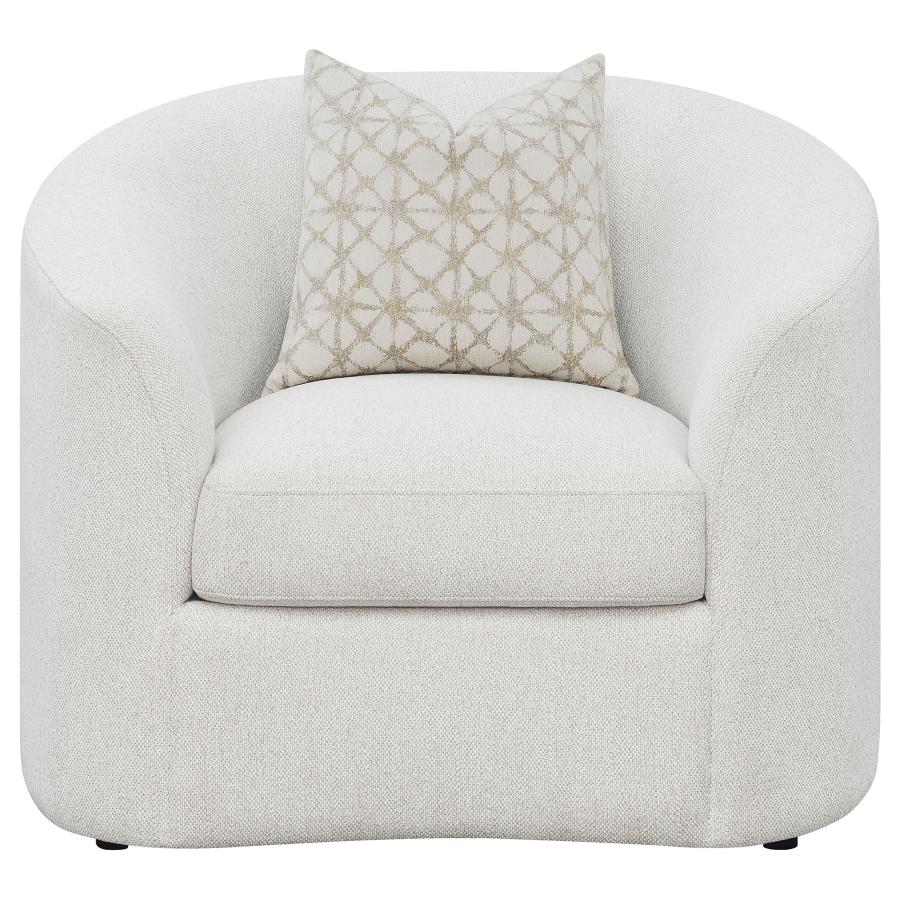 Rainn Boucle Upholstered Sloped Arm Accent Chair Latte