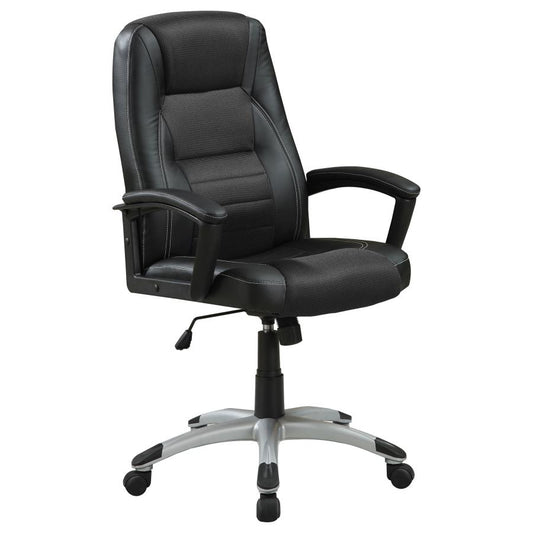 Dione Upholstered Adjustable Home Office Desk Chair Black