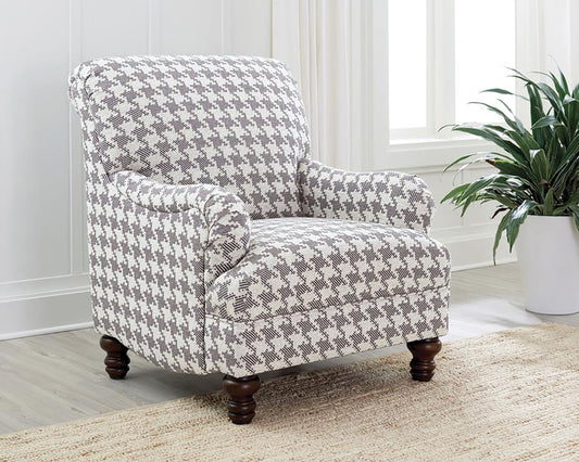 Glenn Upholstered English Arm Accent Chair Grey