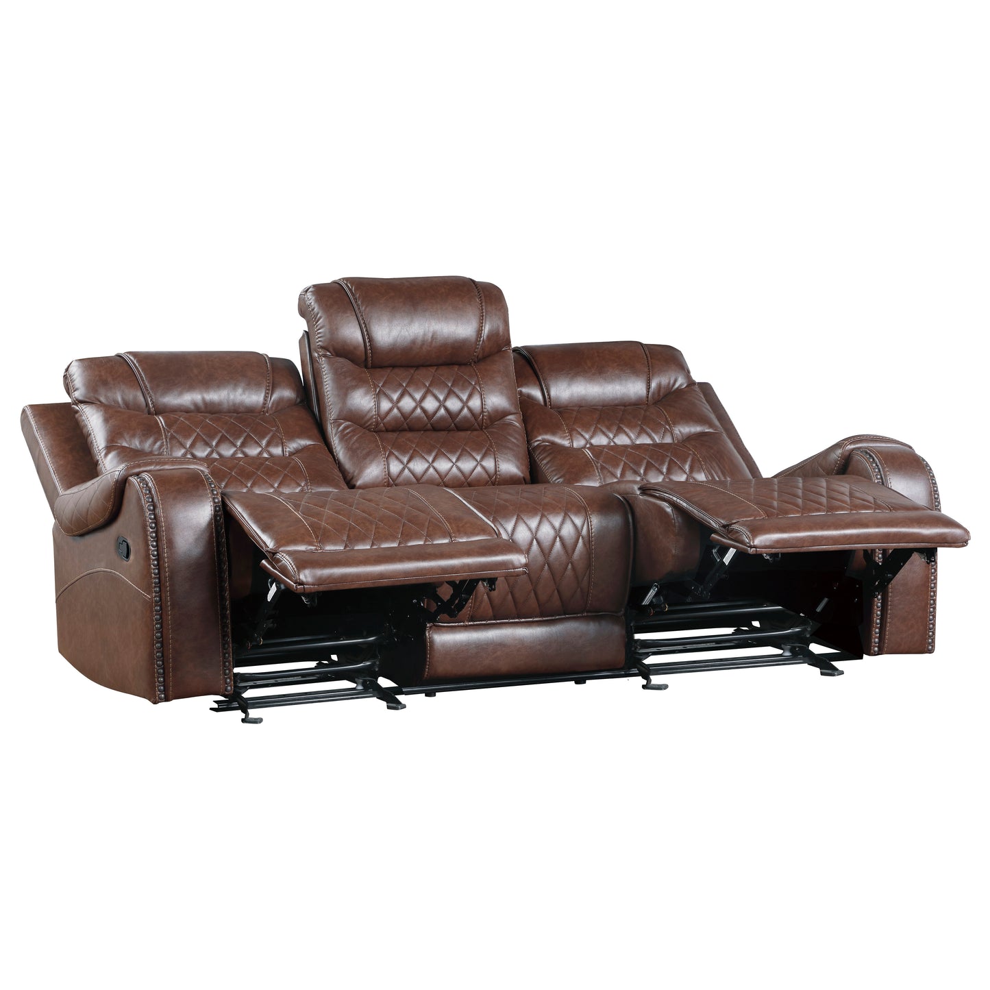 2 PC PUTNAM COLLECTION SOFA AND LOVESEAT BROWN