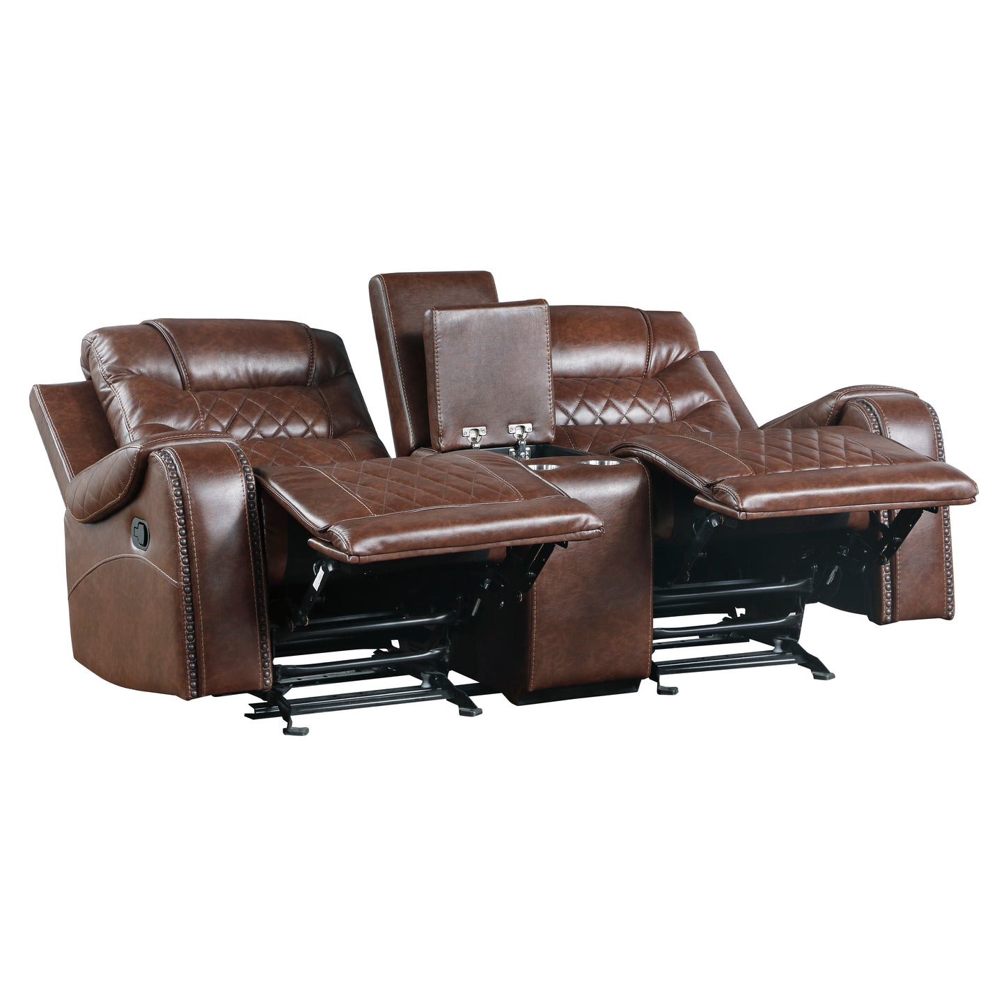 2 PC PUTNAM COLLECTION SOFA AND LOVESEAT BROWN