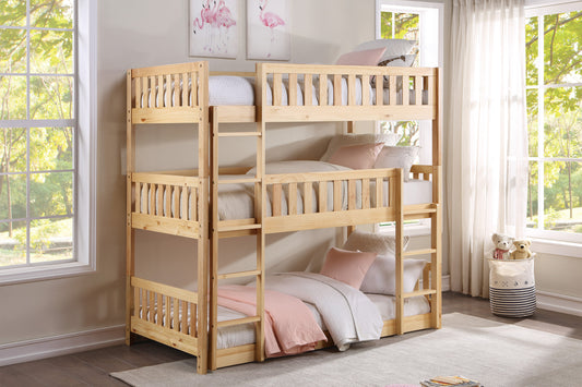 T/T/T TRIPLE BUNK BED NATURAL