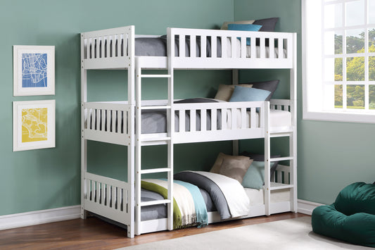 T/T/T TRIPLE BUNK BED WHITE