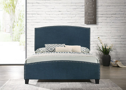 #3726K-10 EK CATHY NAVY BLUE BED FRAME