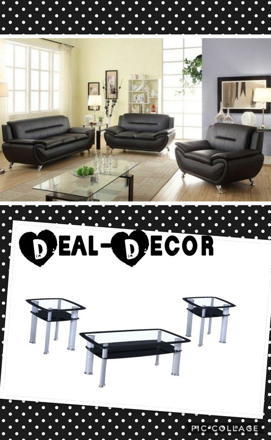 868/3200 3PC SOFA SET & 3PC END TABLES!!!