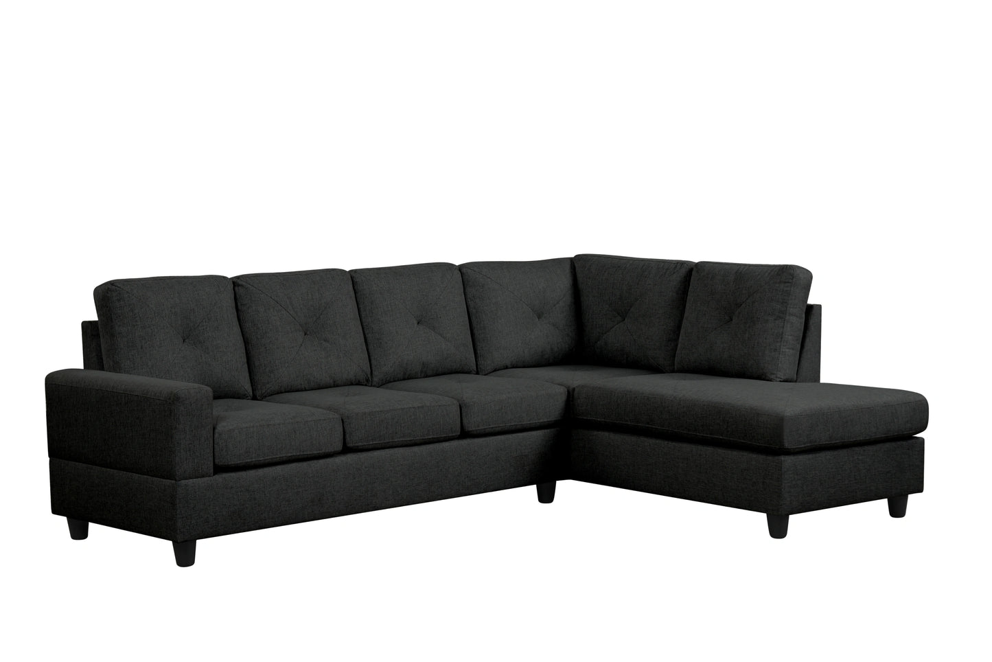 DESMOND SECTIONAL BLACK - LIMITED STOCK!