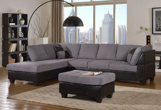 #2321 GRAY MICROFIBER SECTIONAL OPTIONAL OTTOMAN