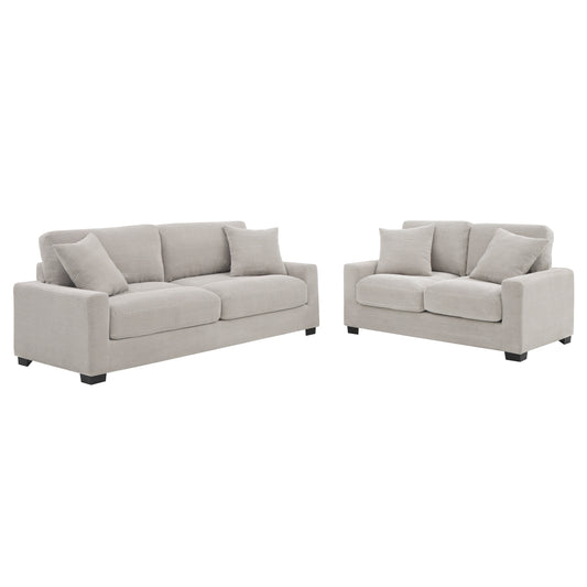 LEE 2PC LIGHT BEIGE SOFA & LOVESEAT - LIMITED STOCK!