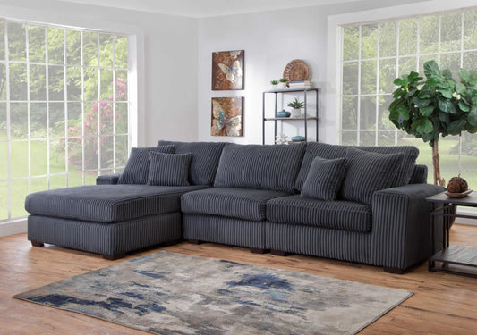 LIBBY 3PC CHARCOAL SECTIONAL (LAF CHAISE) - SOLD OUT!