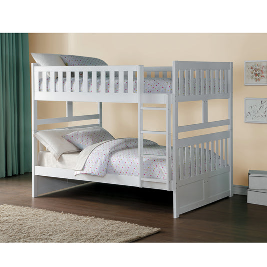 FULL/FULL WHITE BUNK BED