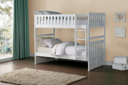 TWIN/TWIN WHITE BUNK BED