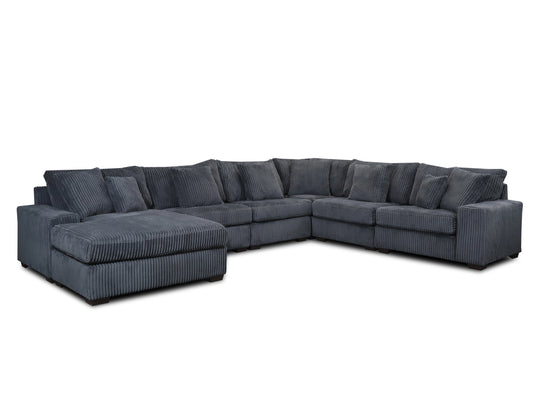 LIBBY CHARCOAL 6PC SECTIONAL (LAF CHAISE) - SOLD OUT!