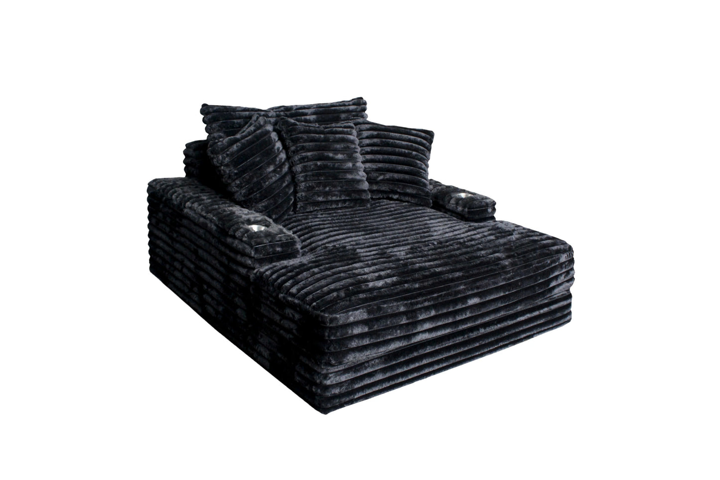 AMY DOUBLE CHAISE CHAIR IN BLACK